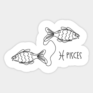 Pisces. Astrological zodiac sign. Sticker